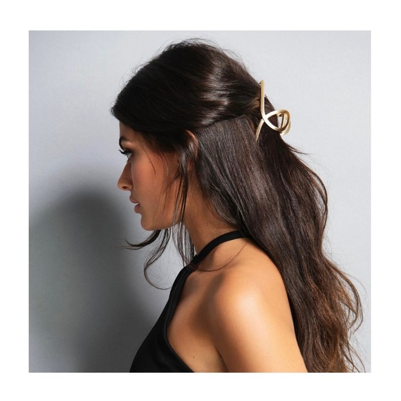 The Hair Edit Accessories - NIP The Hair Edit Gold French Twist Claw Clip
